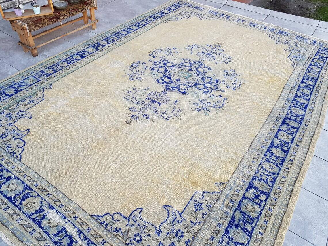Turkish Oushak Living Room Rug sku910