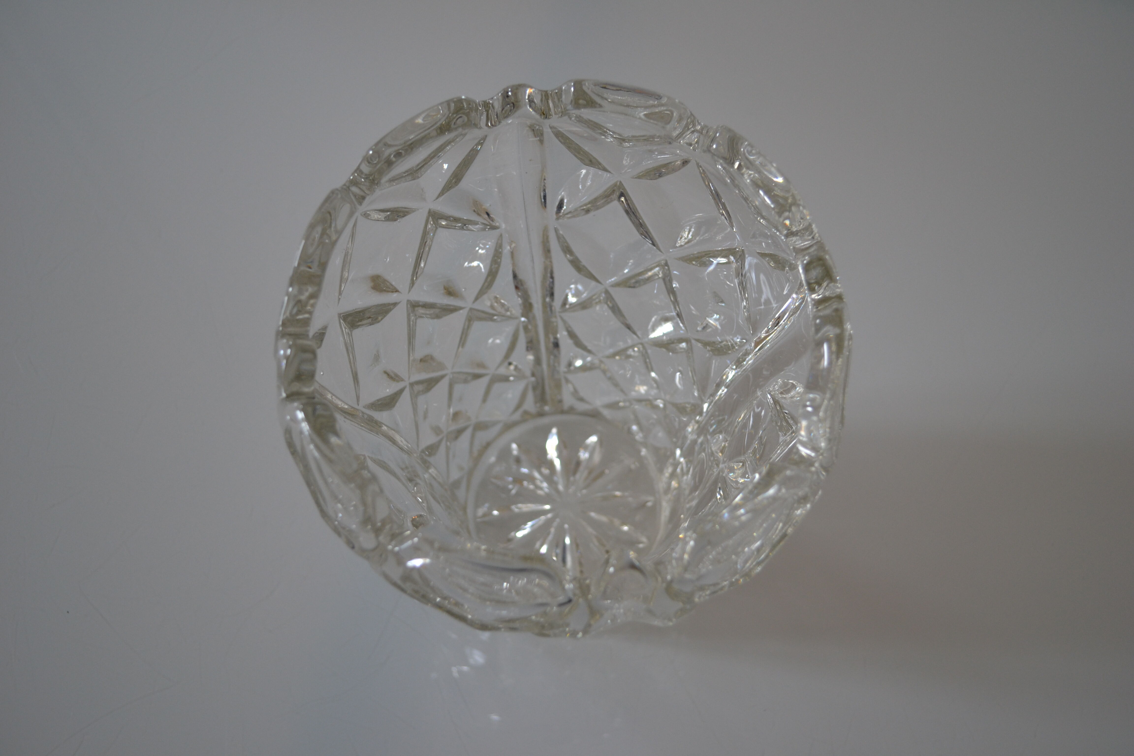 Vase vintage crystal mold czechoslovakia years 50