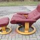 Armchair with Footstool, Stressless, Switzerland, 1970s