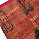 Moroccan Berber carpet red boujaad with colorful patterns 260x170cm