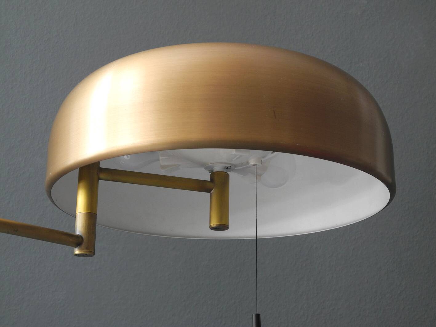 1960's heavy XXL Staff table lamp with swivel joint and brass shade