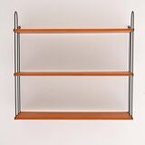 1960s vintage Scandinavian “Hylla” shelf in oak and metal