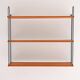 1960s vintage Scandinavian “Hylla” shelf in oak and metal
