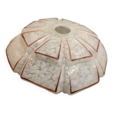 Art Deco globe ceiling light in gingham glass