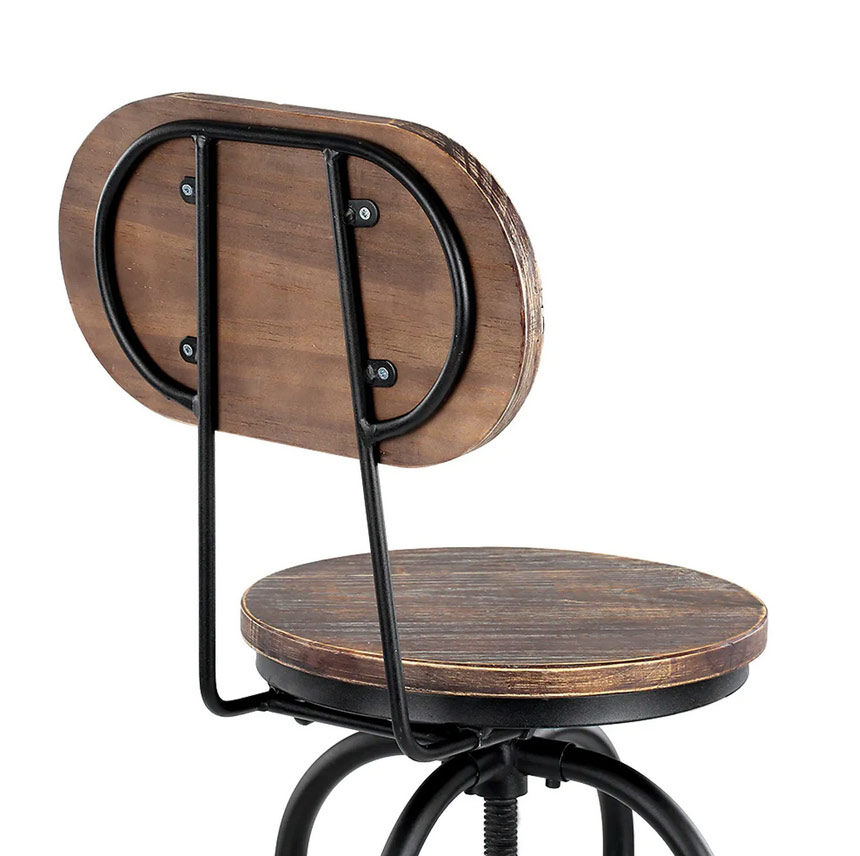 Lot de 2 tabourets de bar style industriel