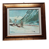Tableau paysage enneigé