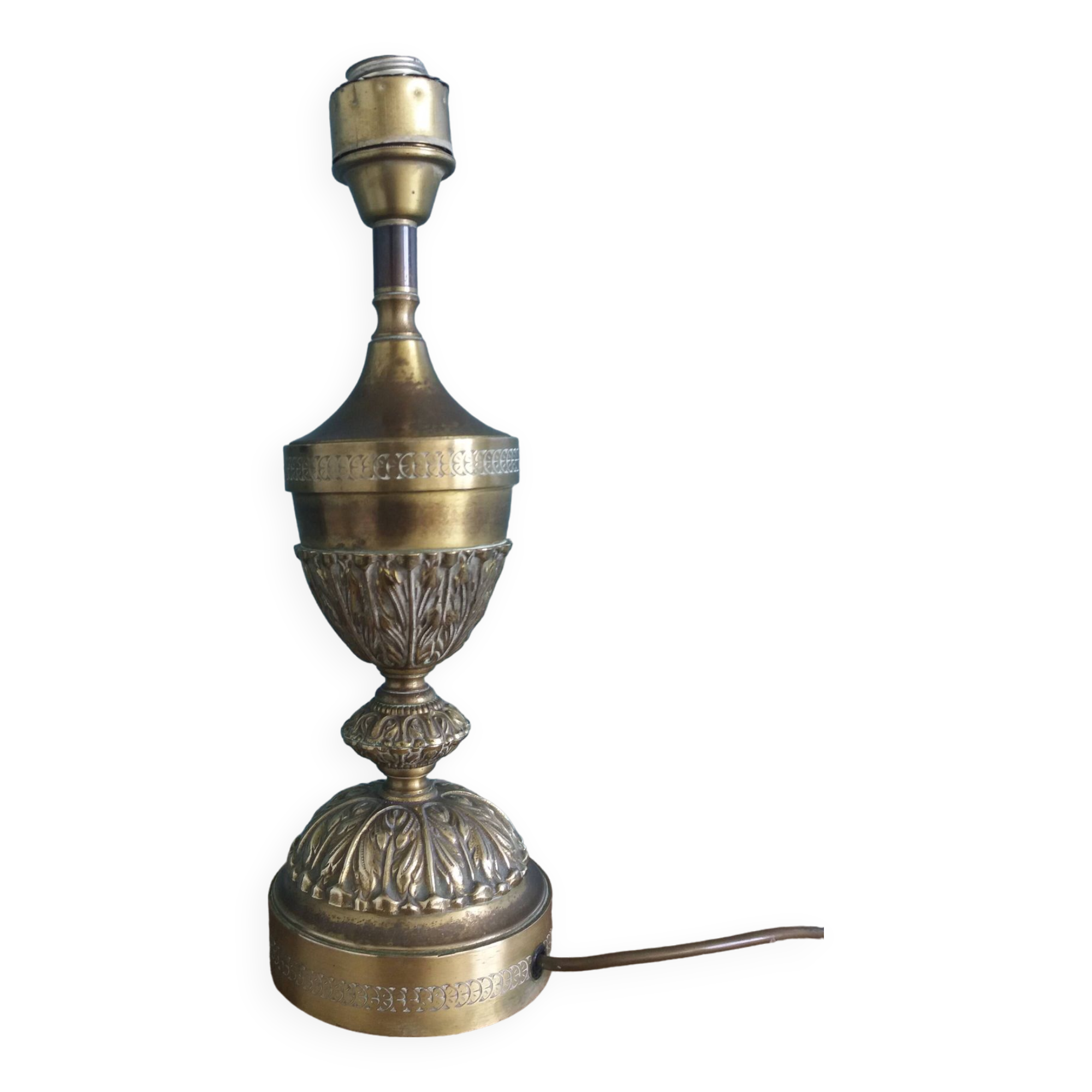 Bronze gilded brass foot lamp