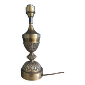 Lampe pied bronze laiton doré
