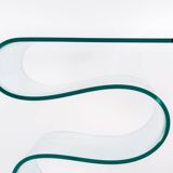 Thermoformed Glass Table in the style of Fontana Arte