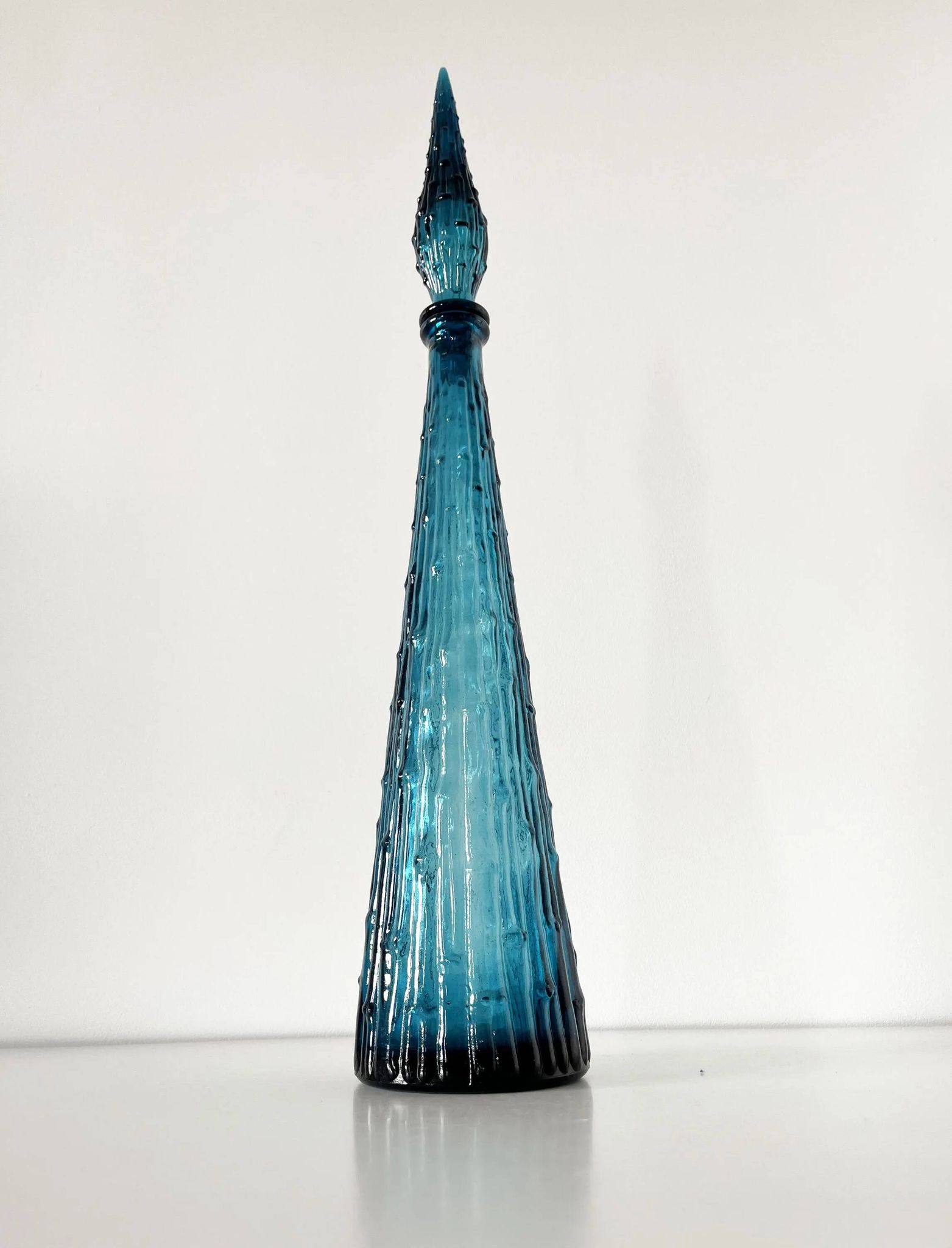 Vintage Italian glassware, bottle or carafe, 1960s, EMPOLI