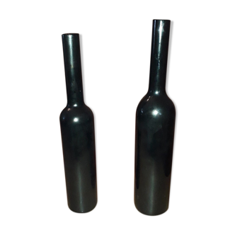 2 black resin bottles Luigi Ferro