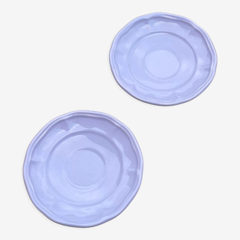 Purple ceramic plates