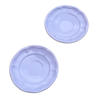 Purple ceramic plates