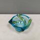 Beautiful ashtray in multicoloured glass. We guess Italy, 1980s.