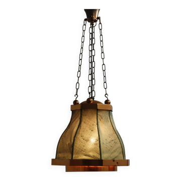 Lampe suspendue en cuivre, Suède, années 1950