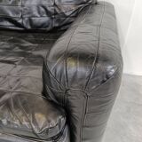 Canapé modulaire en cuir patchwork vintage, années 1970