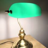 Lampe de banquier du milieu du 20e siècle