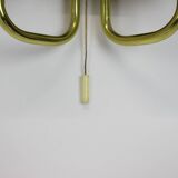1970s Pair of Two Wall Lamps with Glass Shades, Germany
