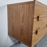 Scandinavian row in rosewood and chrome, 60s