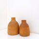 Paire de vases décoratifs vintage en bois de paulownia