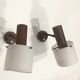 pair of Italian teak wall lights