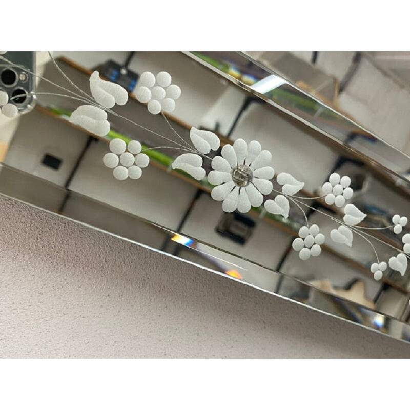 Venetian Rectangular Hand-Carving Wall Mirror Murano Glass Style