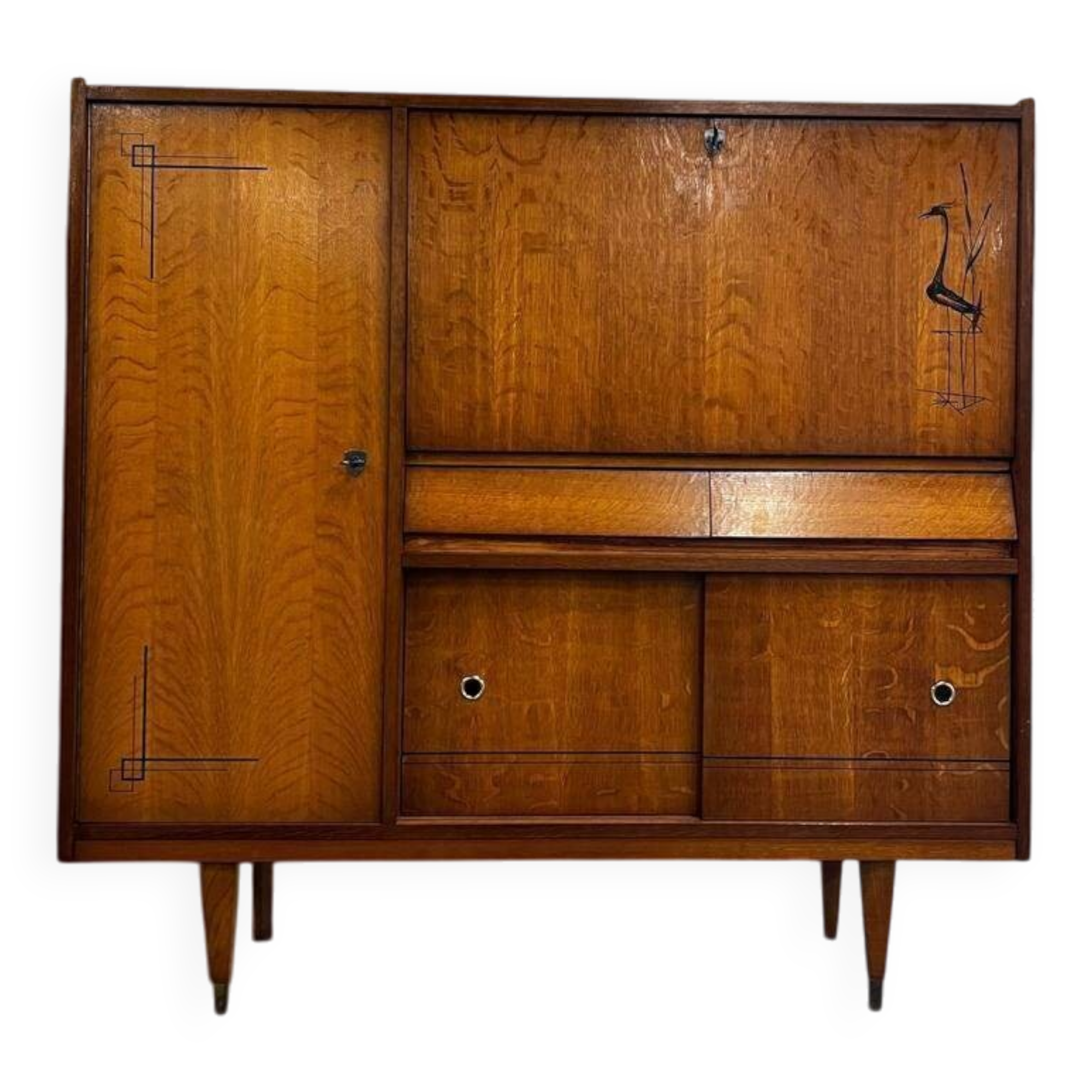 Armoire / secrétaire / meuble bar vintage en bois