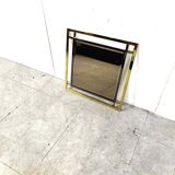 Brass and chrome mirror by Belgochrom, 1970s