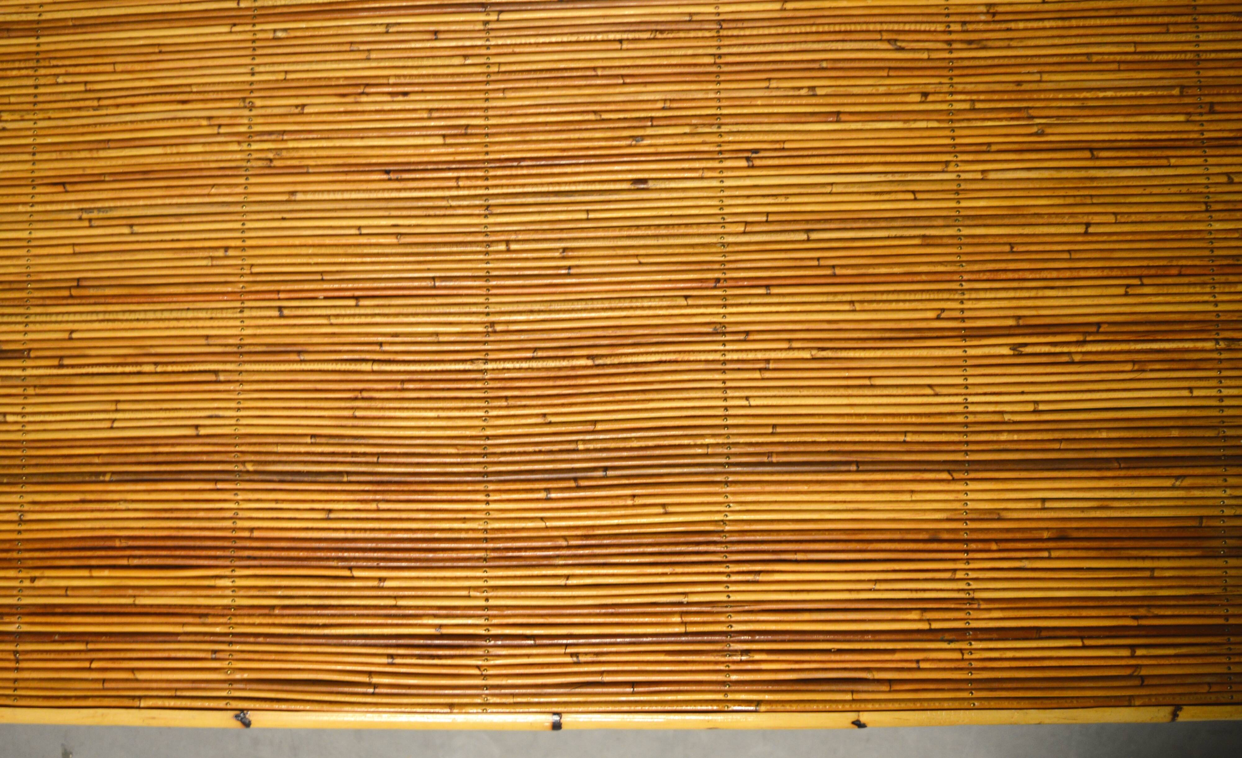 rattan and bamboo table and chair