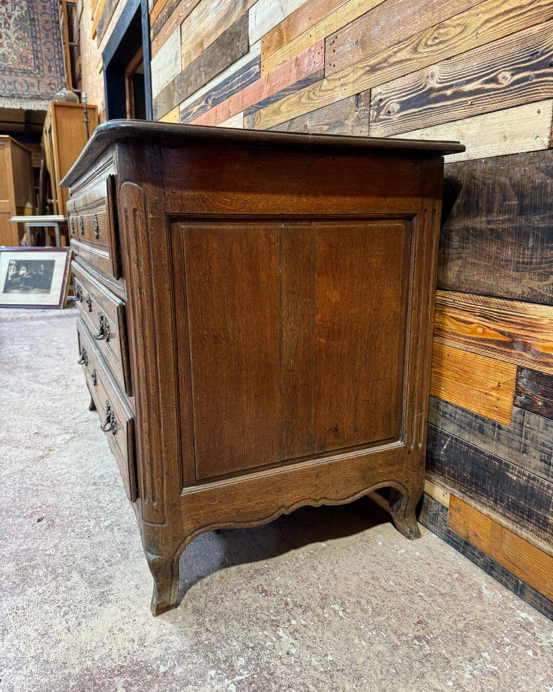 19th-century oak chest of drawers