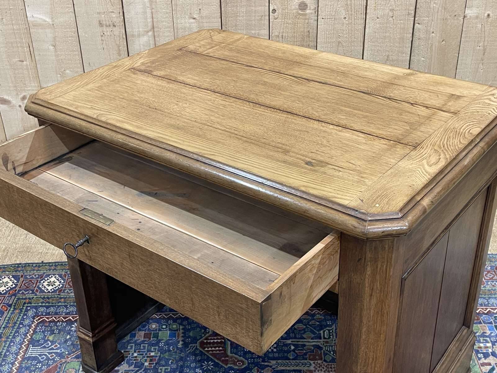 19th century oak store counter