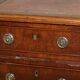 Double-sided partner's desk in walnut, George III, circa 1780, with lion head handles.