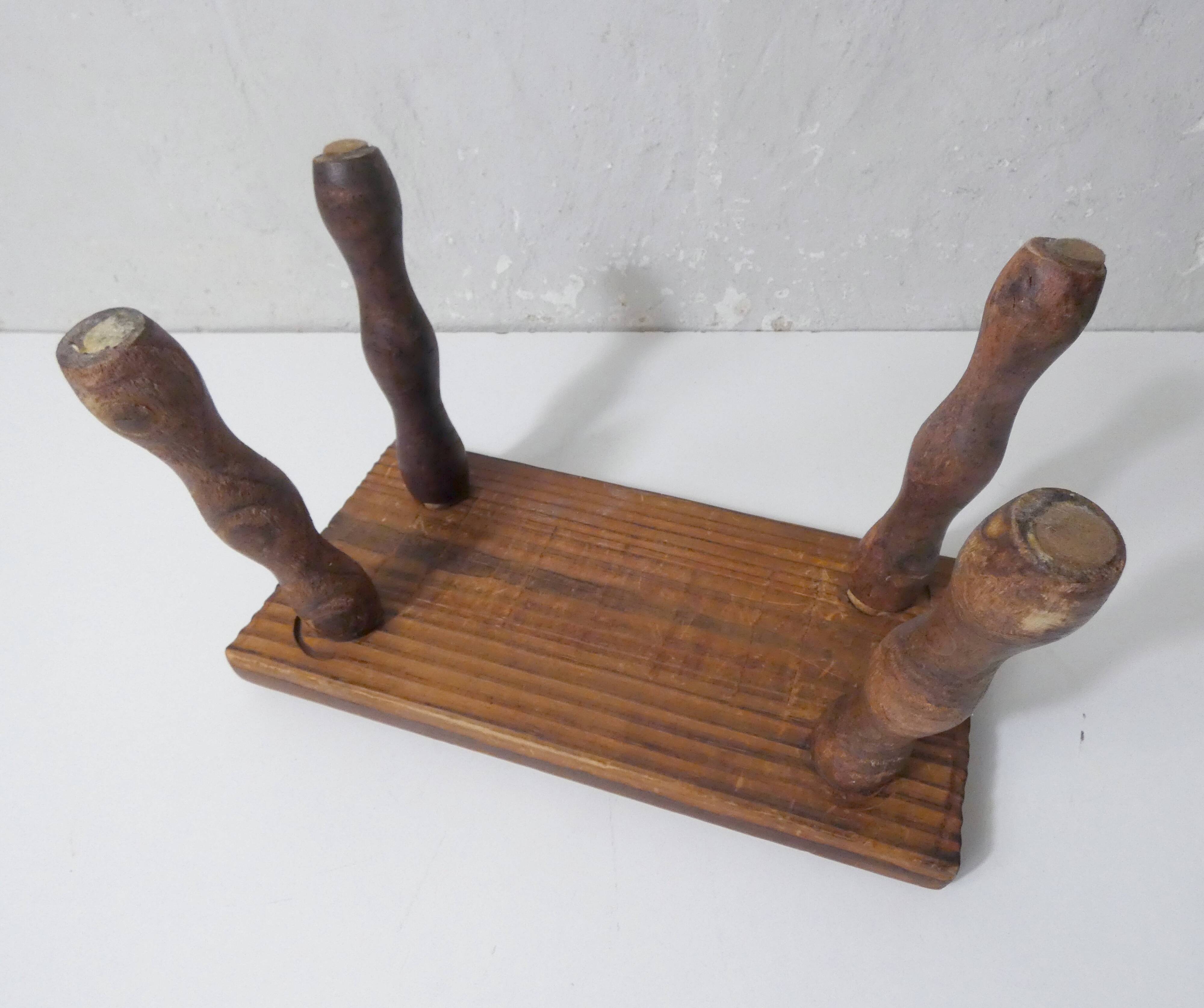 ancien petit Banc en bois marche pied vintage