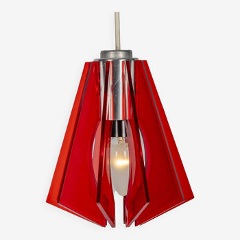 Red acrylic sputnik pendant lamp