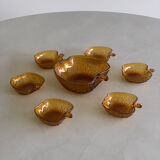 Service à dessert pomme saladier et 6 coupelles