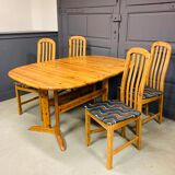 Dining table (extendable) set Kilde Møbel, 1980s, Danish