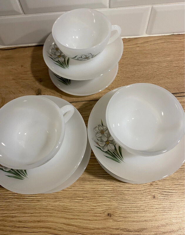 6 tasses et sous tasses Arcopal