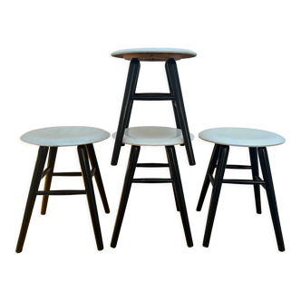 Suite of 4 scandinavian stools