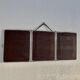 Vintage 1940s triptych barber mirror, bevelled chrome, snake imitation - 31 x