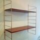 Shelf wall brass and wood vintage