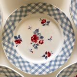 6 old plates made of earthenware Digoin Sarreguemines, Bastia