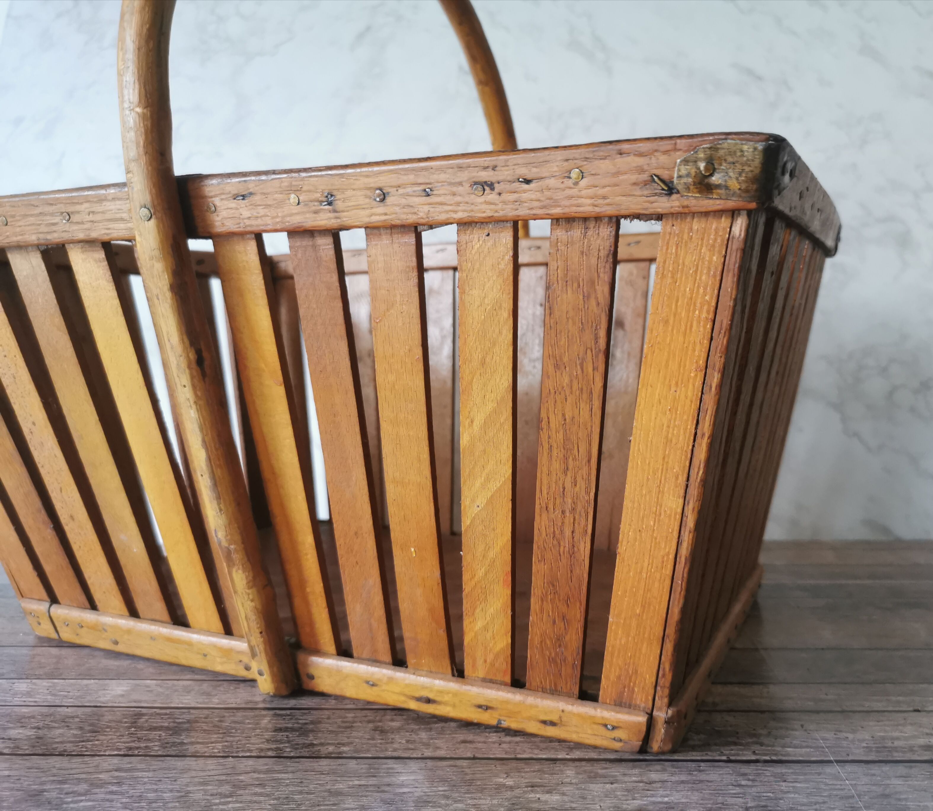 Old wooden basket
