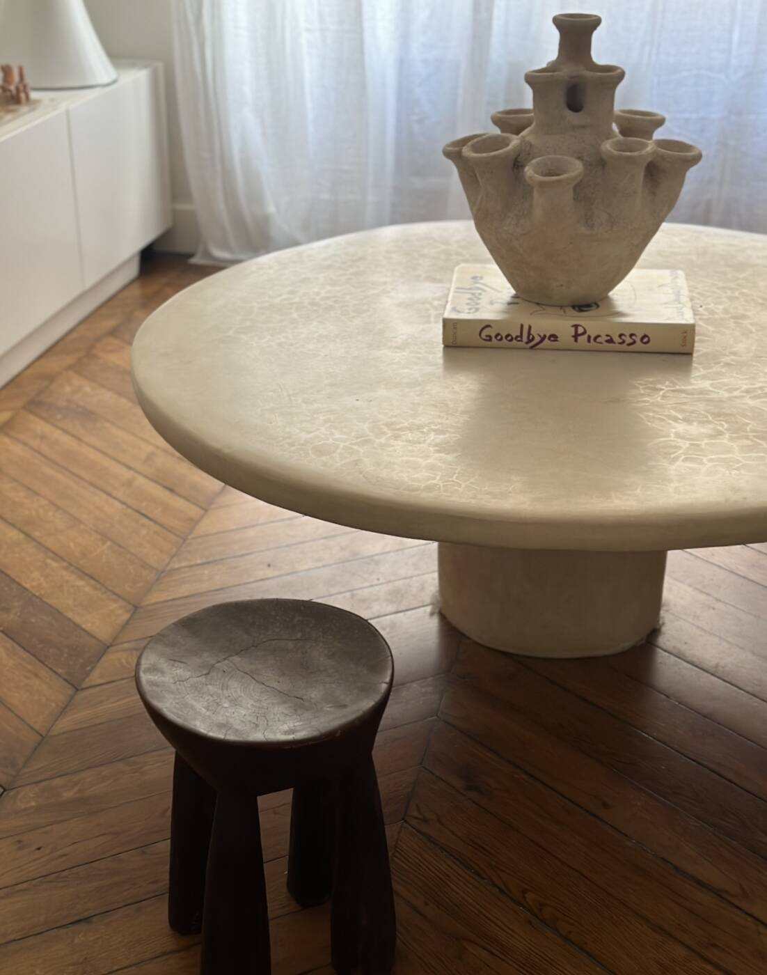 Anemone candle holder, centrepiece chandelier, raw minimalist ceramic sculpture.