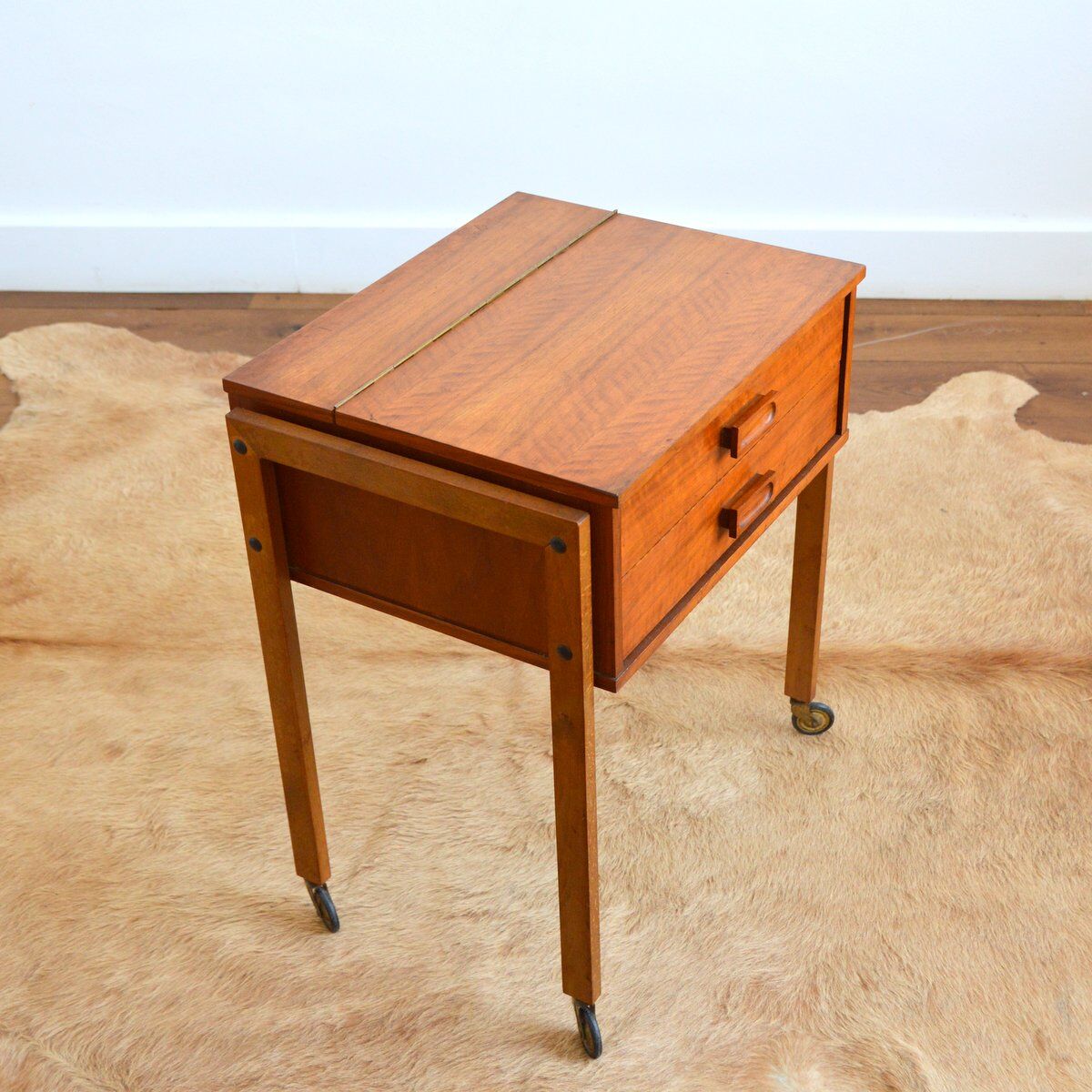 Scandinavian sewing box teak 1960s