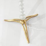 Murano glass and bronze floor lamp attributed to Seguso Vetri, Italy.