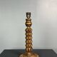 Brutalist Wood Turned Table Lamp in the style of Charles Dudouyt, 1950s