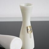 Pair of vintage opaline soliflore vases Carlux France