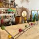 Wall coat rack with vintage balls