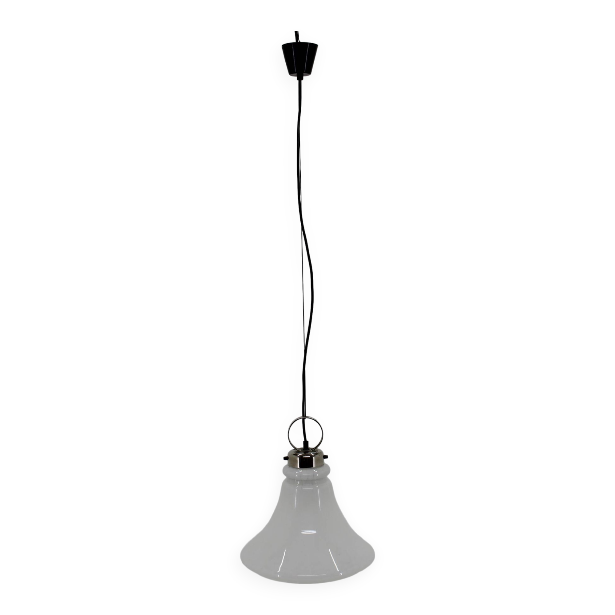 Suspension italienne en verre, années 1970