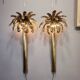 Pair of "Palmeras" lamps, Christian Techoueyres for Maison Jansen, gilded brass, 1970s – France